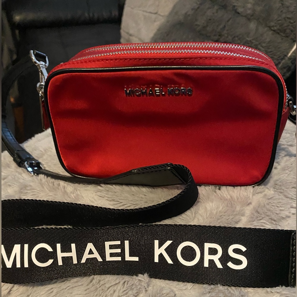 Michael kors red crossbody bag